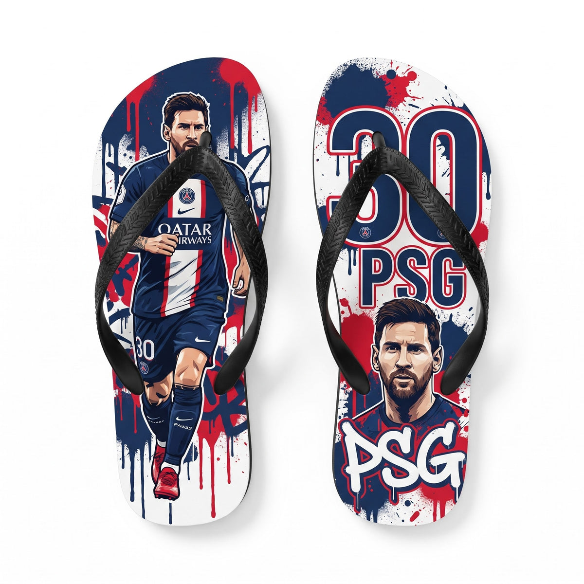 Argentina No.10 Legend Flip-Flops | Special Football Fan Sandals — Iconic Soccer Summer Beach Slippe - Custom Fan Apparel Image 5