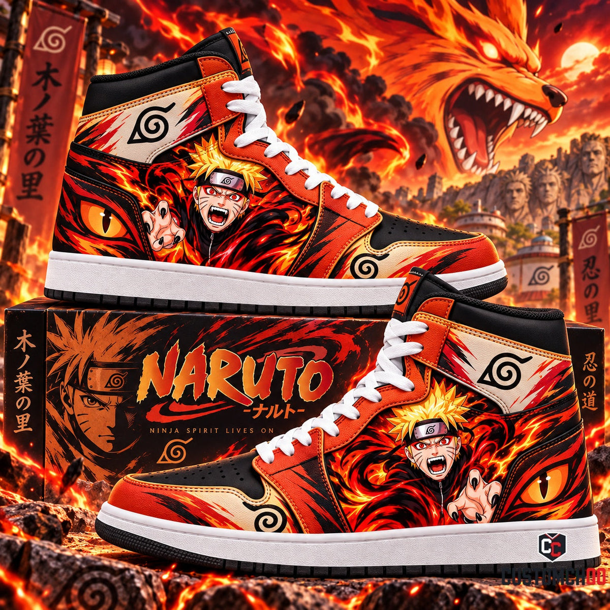 Uzumaki Naruto High Top Sneakers — Naruto Inspired Fan Shoes