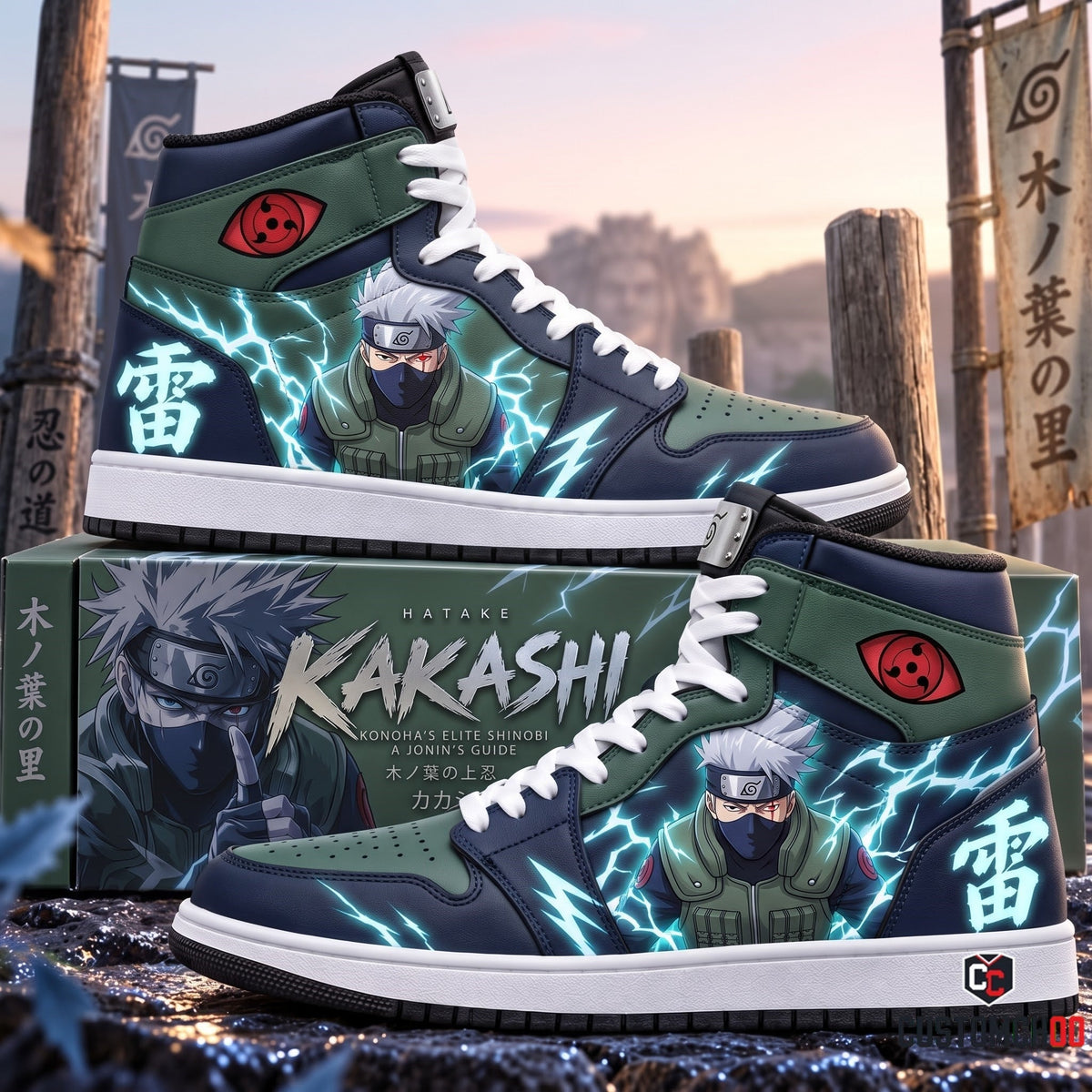 Hatake Kakashi High Top Sneakers — Naruto Inspired Fan Shoes