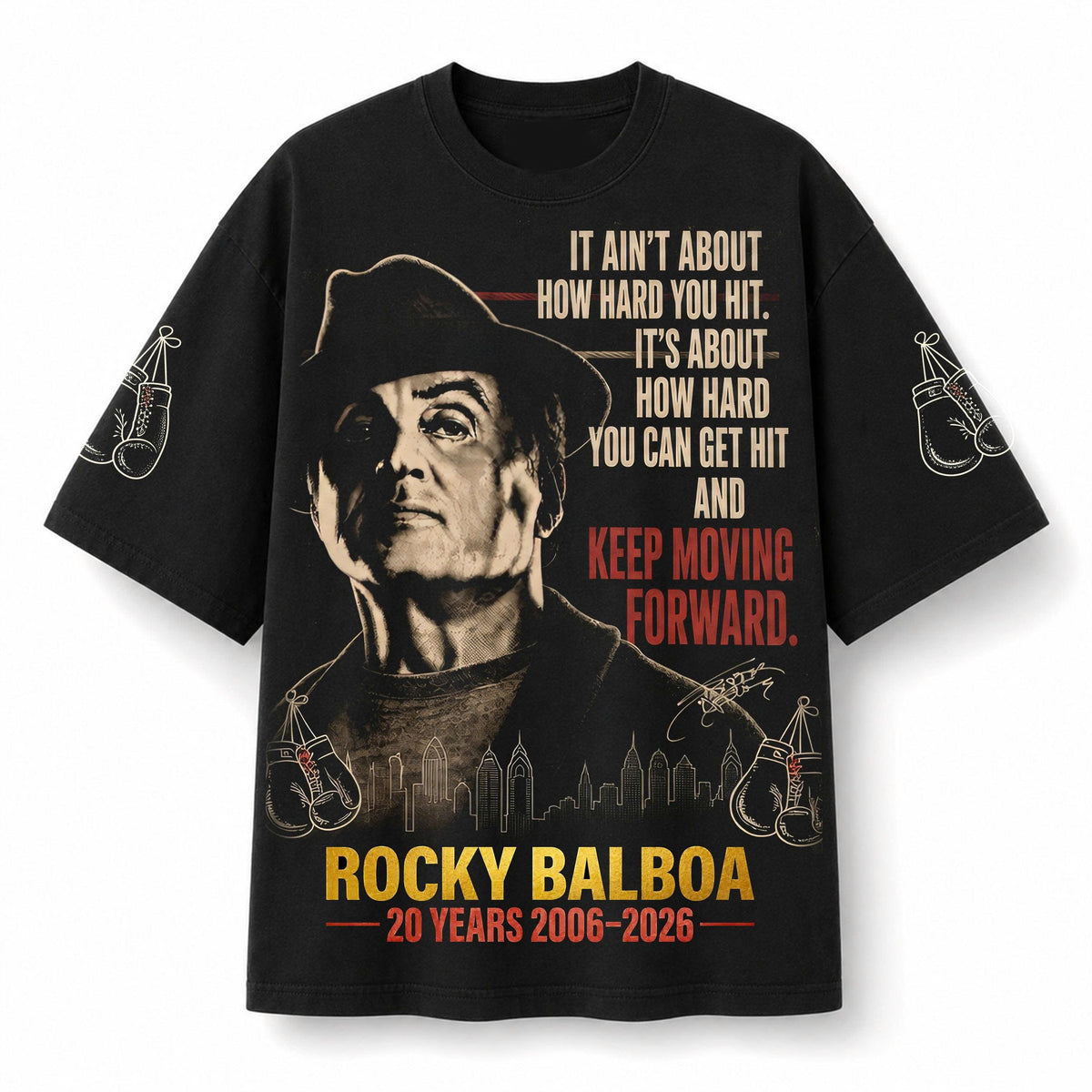 Keep Moving Forward – Vintage Fighter Graphic shirt - Custom Fan Apparel Image 7