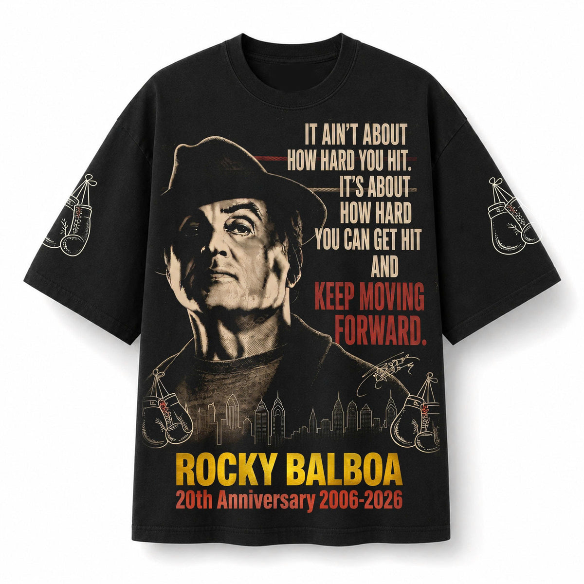 Keep Moving Forward – Vintage Fighter Graphic shirt - Custom Fan Apparel Image 1
