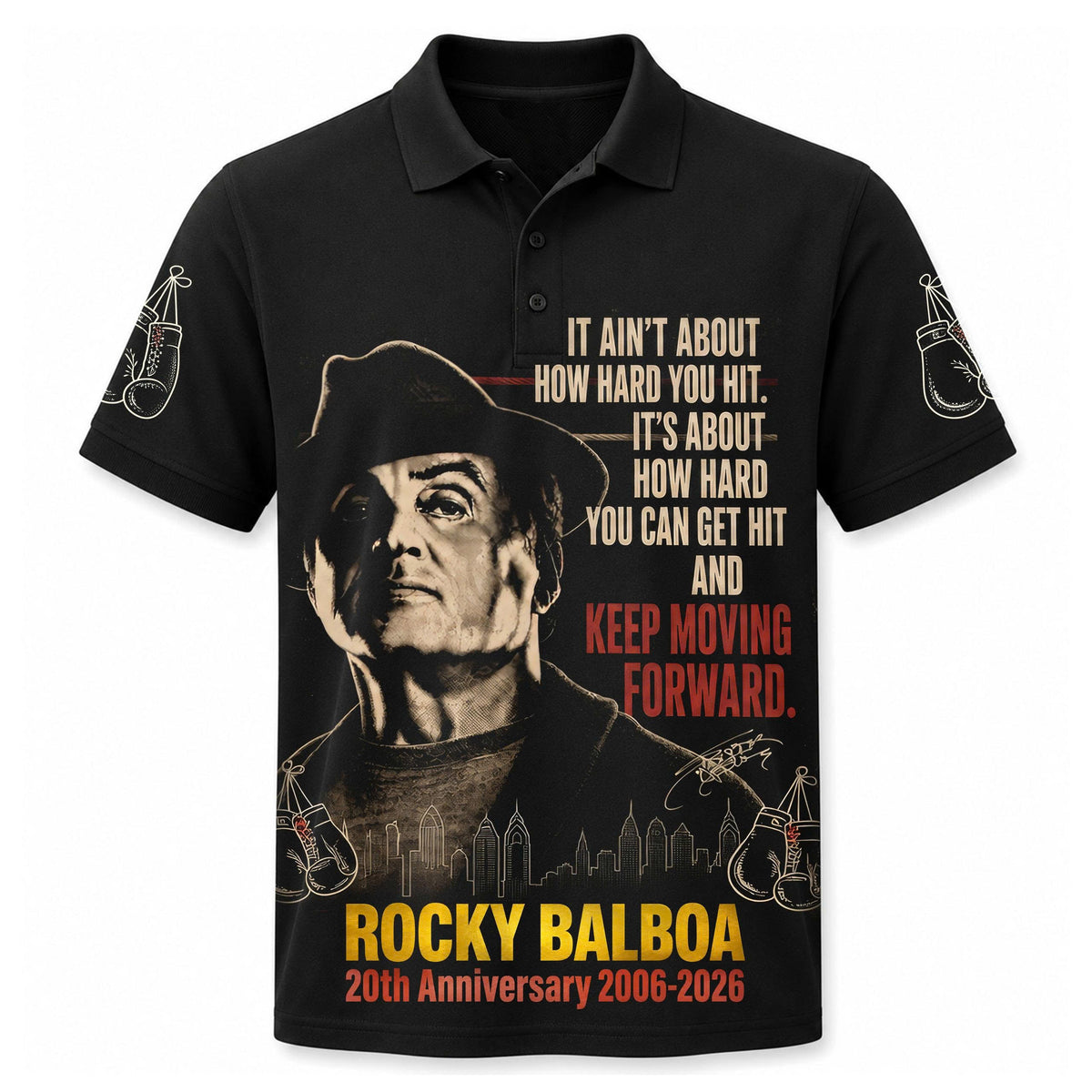 Keep Moving Forward – Vintage Fighter Graphic shirt - Custom Fan Apparel Image 2