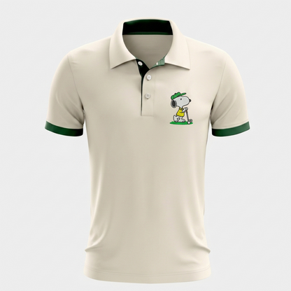 Custom Name Number Polo Shirt — Personalized Men’s Jersey Polo — Cream Green Casual Golf Shirt — Bir - Custom Fan Apparel Image 2