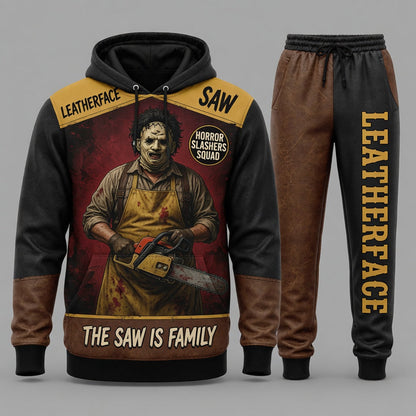 Leatherface - Horror Slashers Squad Halloween Hoodie and Pants Set
