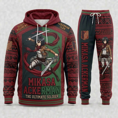 Limited Edition Titan Anime Fan Set — Hoodie & Sweatpants - Custom Fan Apparel Image 2