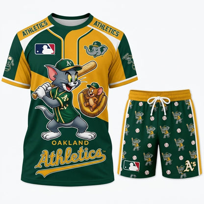 All USA Baseball Teams Inspired Fan Set — Graphic T-Shirt And Shorts Combo Outfit - Custom Fan Apparel Image 2