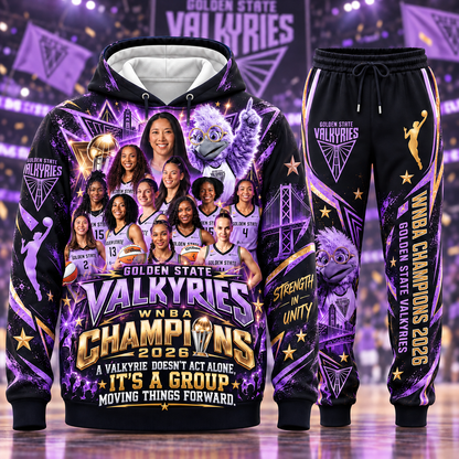 Golden State Valkyries Women’s Basketball Fan Set — Hoodie & Sweatpants | WNBA Champions 2026