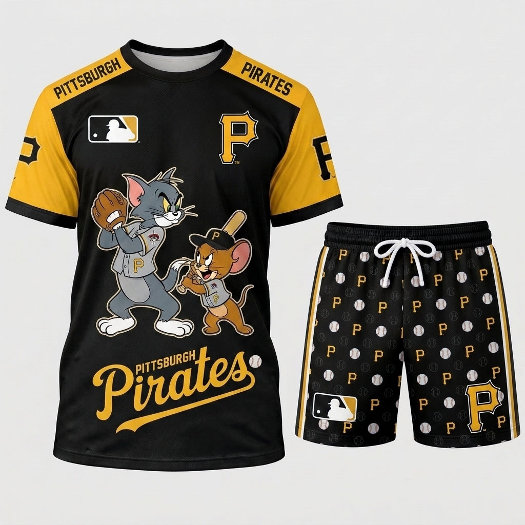 All USA Baseball Teams Inspired Fan Set — Graphic T-Shirt And Shorts Combo Outfit