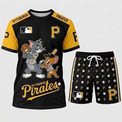 All USA Baseball Teams Inspired Fan Set — Graphic T-Shirt And Shorts Combo Outfit