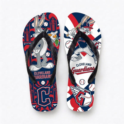 Cartoon Rabbit Baseball Flip Flops — Sport Fan Sandals | 30 Teams Available - Custom Fan Apparel Image 11