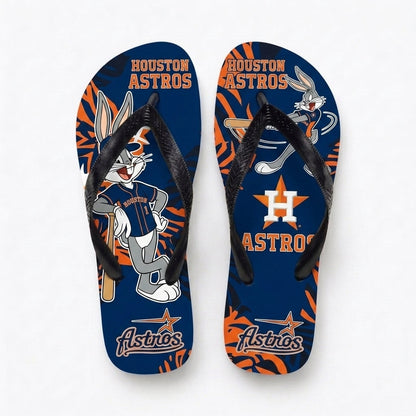 Cartoon Rabbit Baseball Flip Flops — Sport Fan Sandals | 30 Teams Available - Custom Fan Apparel Image 15