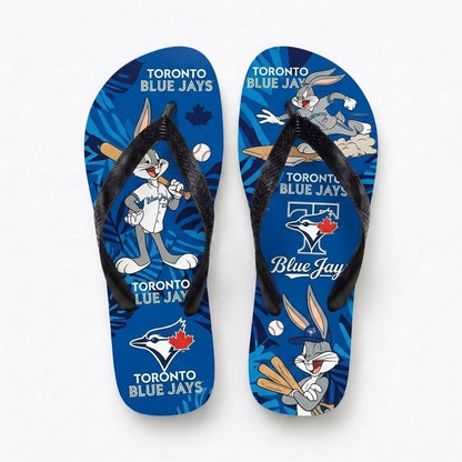 Cartoon Rabbit Baseball Flip Flops — Sport Fan Sandals | 30 Teams Available - Custom Fan Apparel Image 10