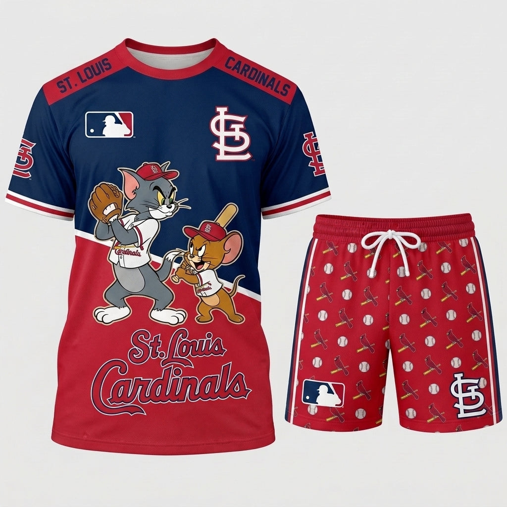 All USA Baseball Teams Inspired Fan Set — Graphic T-Shirt And Shorts Combo Outfit