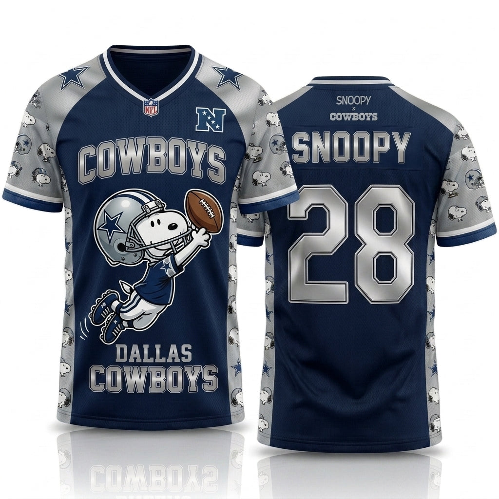 32 Teams Available | Cartoon Beagle Football Jersey — Sport Fan Shirt