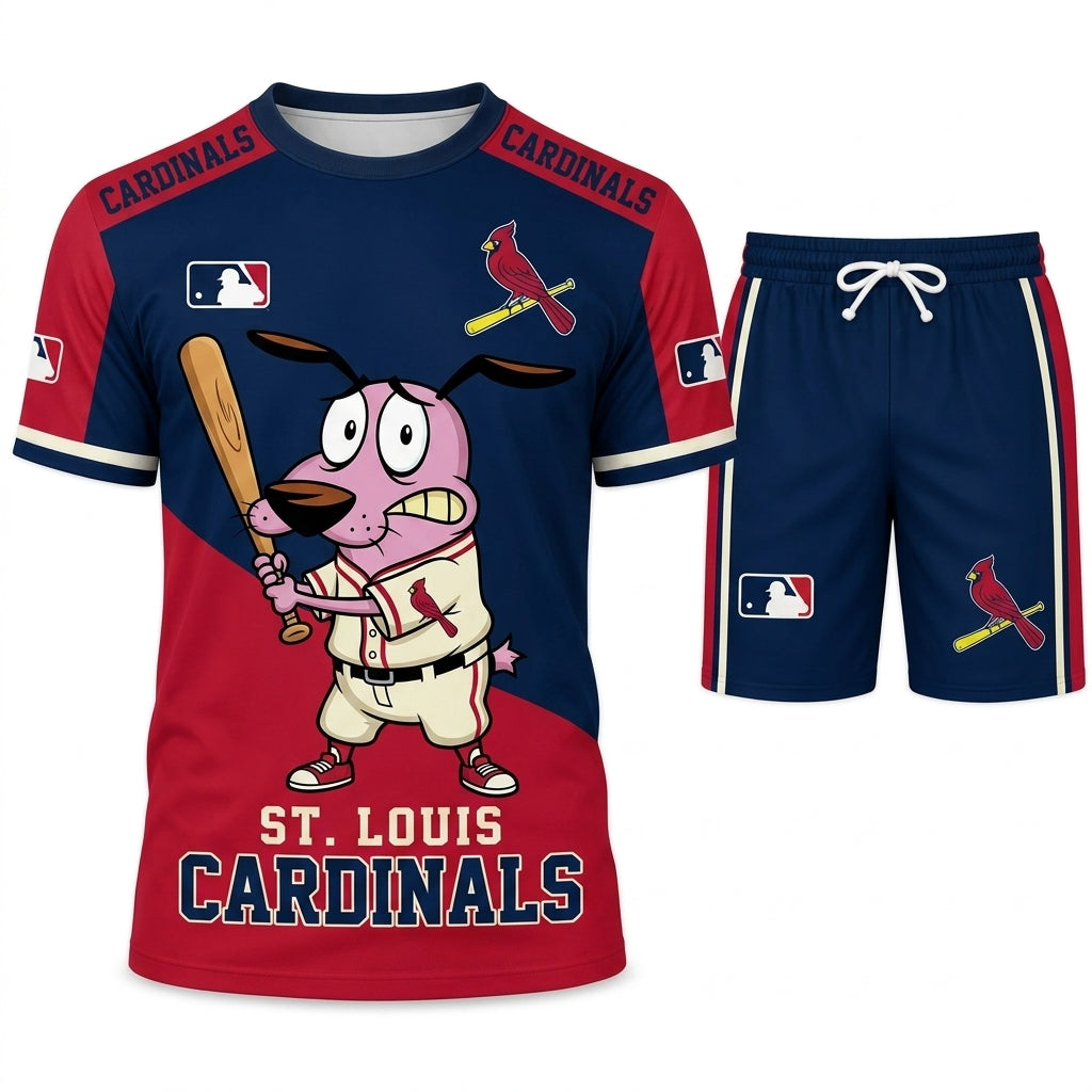 Sport Fan Set T-Shirt + Shorts — Cartoon Dog Baseball Inspired Outfit | All 30 Teams Available - Custom Fan Apparel Image 17
