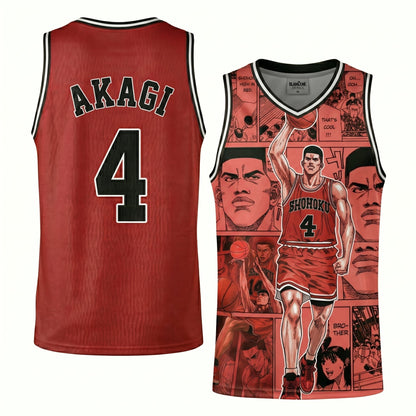 Custom Red Authentic Basketball Jersey — Japanese Anime Inspired Sports Jersey — Cosplay Fan Shirt - Custom Fan Apparel Image 8