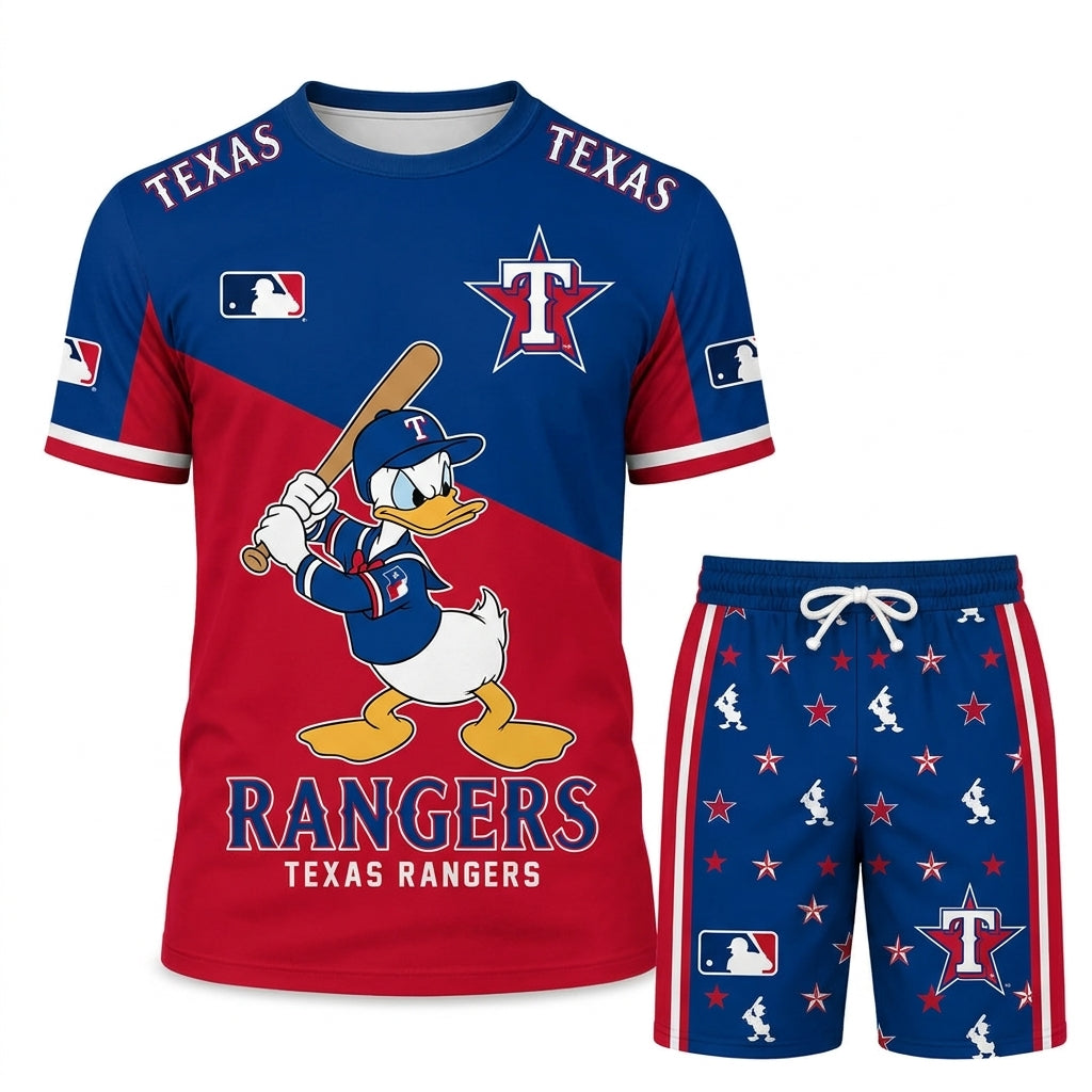 Cartoon Duck Baseball Fan T-Shirt And Shorts Set — Sport Outfit Combo | 30 Teams Available - Custom Fan Apparel Image 13