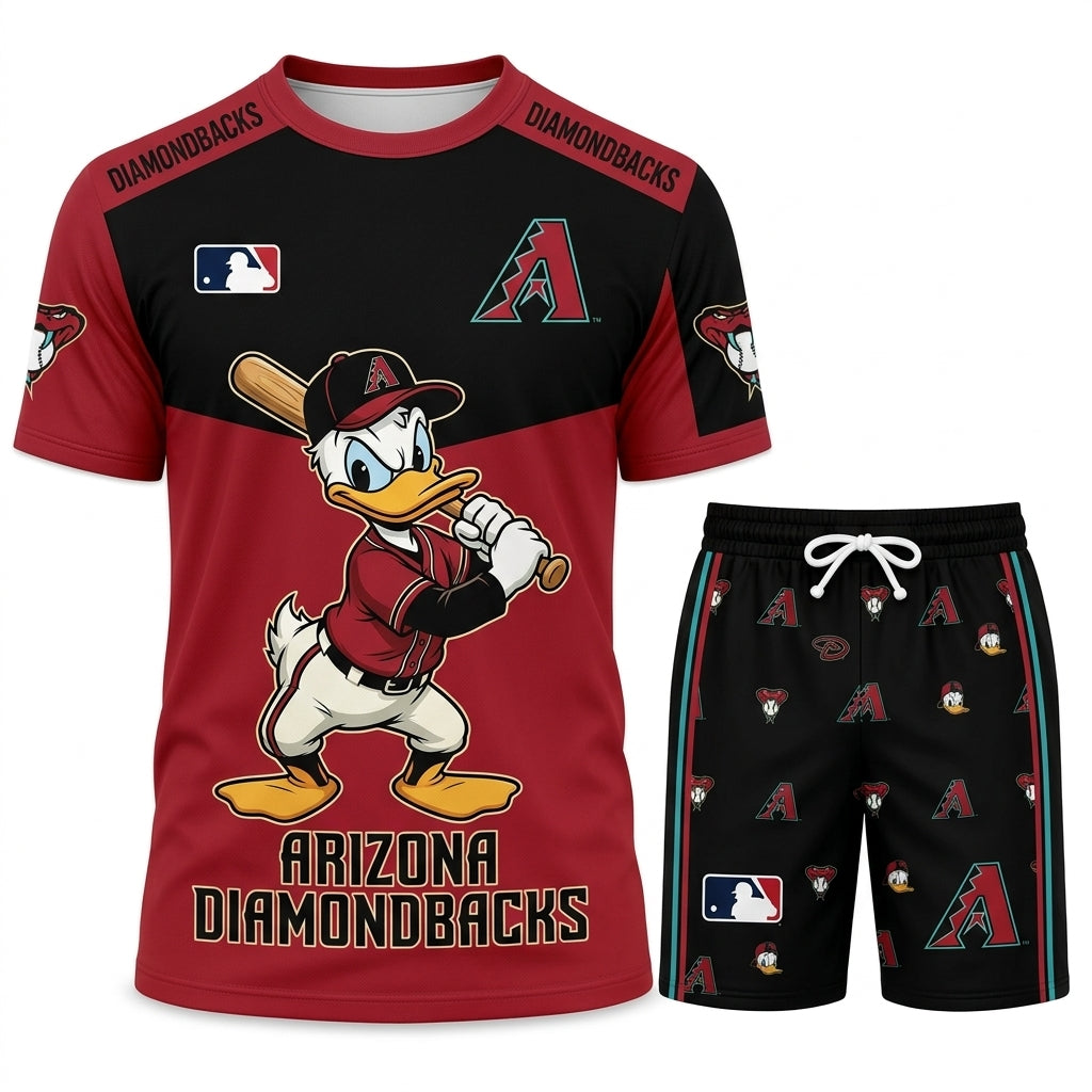 Cartoon Duck Baseball Fan T-Shirt And Shorts Set — Sport Outfit Combo | 30 Teams Available - Custom Fan Apparel Image 15