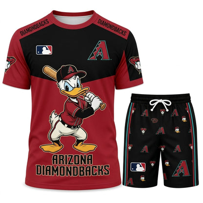 Cartoon Duck Baseball Fan T-Shirt And Shorts Set — Sport Outfit Combo | 30 Teams Available - Custom Fan Apparel Image 15