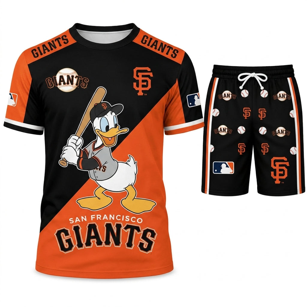 Cartoon Duck Baseball Fan T-Shirt And Shorts Set — Sport Outfit Combo | 30 Teams Available - Custom Fan Apparel Image 19