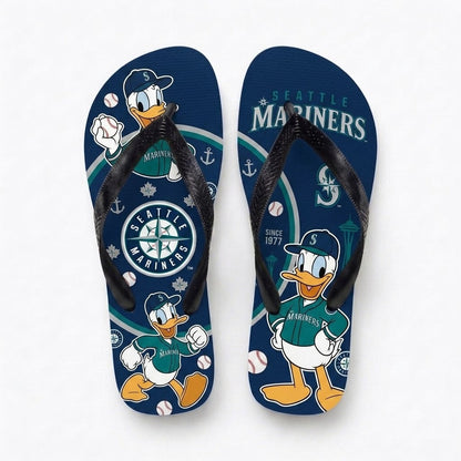 Cartoon Duck Baseball Flip Flops — Sport Fan Sandals | 30 Teams Available - Custom Fan Apparel Image 17