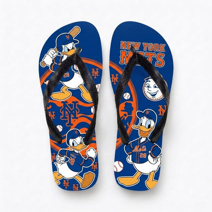 Cartoon Duck Baseball Flip Flops — Sport Fan Sandals | 30 Teams Available - Custom Fan Apparel Image 20