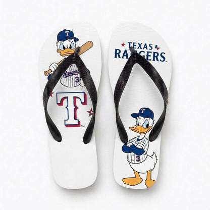 Cartoon Duck Baseball Flip Flops — Sport Fan Sandals | 30 Teams Available - Custom Fan Apparel Image 18