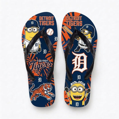Cartoon Yellow Character Baseball Flip Flops — Sport Fan Sandals | 30 Teams Available - Custom Fan Apparel Image 11