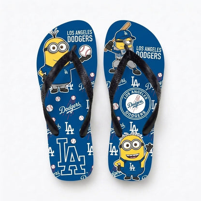 Cartoon Yellow Character Baseball Flip Flops — Sport Fan Sandals | 30 Teams Available - Custom Fan Apparel Image 5