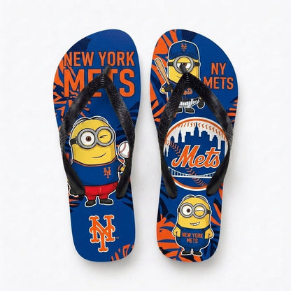 Cartoon Yellow Character Baseball Flip Flops — Sport Fan Sandals | 30 Teams Available - Custom Fan Apparel Image 19