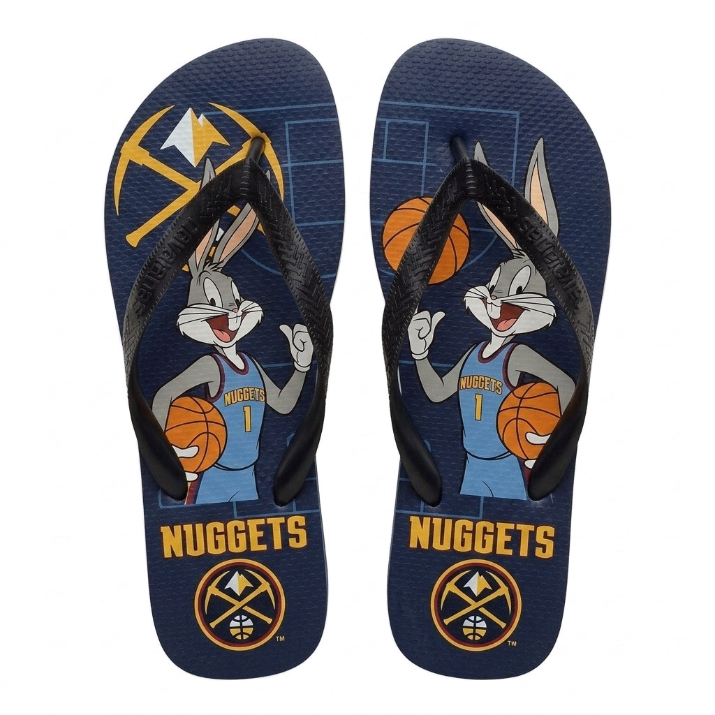 Cartoon Beagle Basketball Flip Flops — Sport Fan Sandals | 30 Teams Available - Custom Fan Apparel Image 16