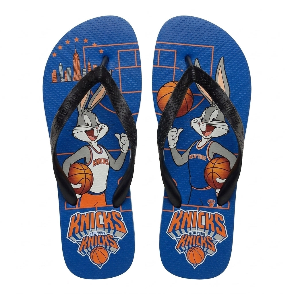 Cartoon Beagle Basketball Flip Flops — Sport Fan Sandals | 30 Teams Available - Custom Fan Apparel Image 3