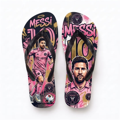 Argentina No.10 Legend Flip-Flops | Special Football Fan Sandals — Iconic Soccer Summer Beach Slippe - Custom Fan Apparel Image 3