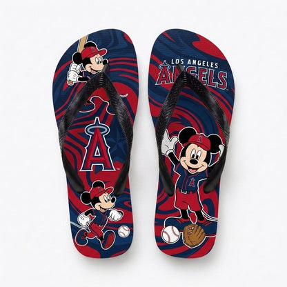 Cartoon Mouse Baseball Flip Flops — Sport Fan Sandals | 30 Teams Available - Custom Fan Apparel Image 16
