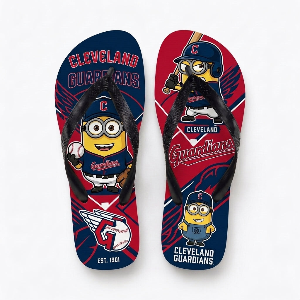 Cartoon Yellow Character Baseball Flip Flops — Sport Fan Sandals | 30 Teams Available - Custom Fan Apparel Image 10