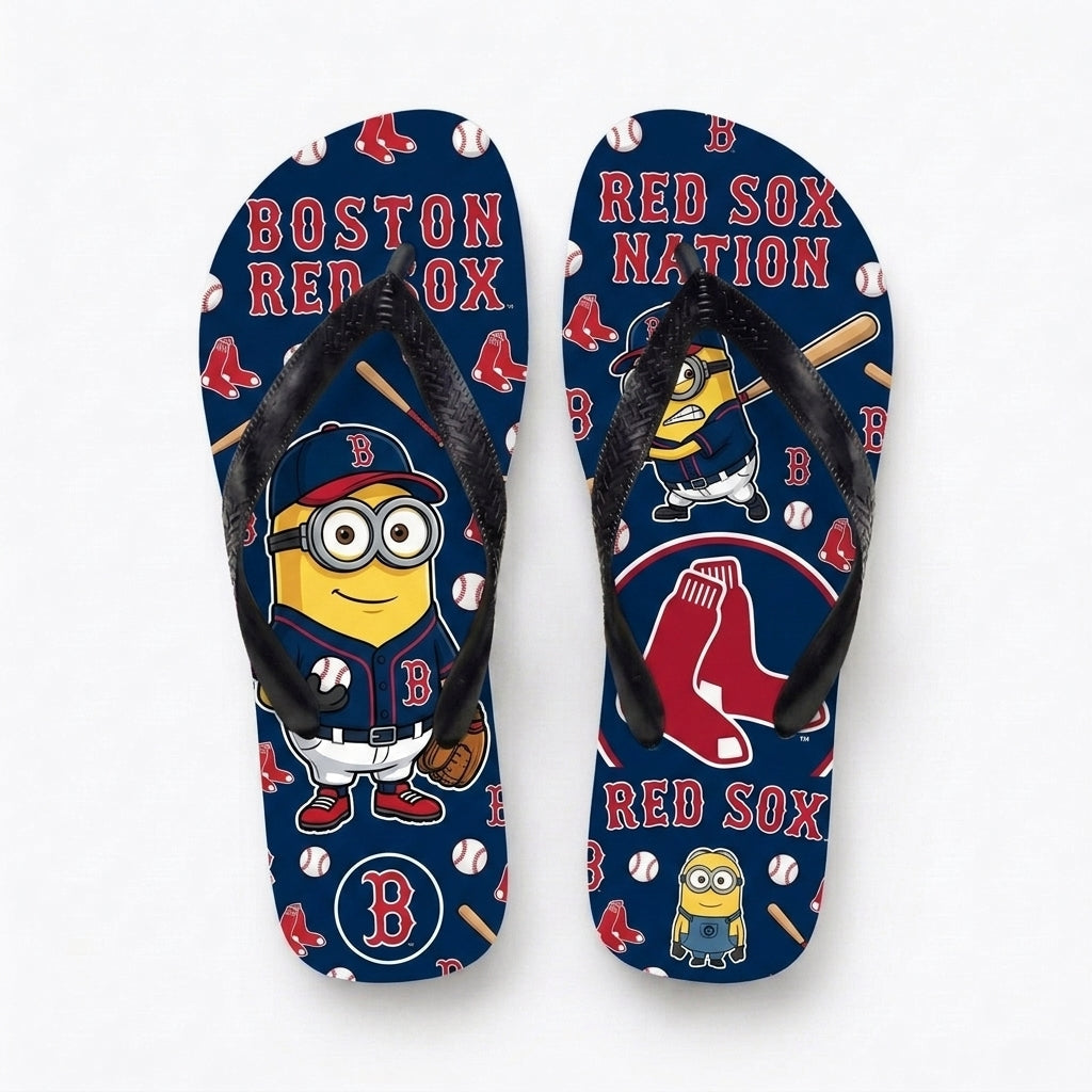 Cartoon Yellow Character Baseball Flip Flops — Sport Fan Sandals | 30 Teams Available - Custom Fan Apparel Image 7
