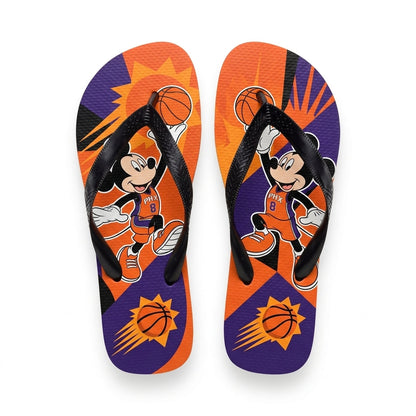 Cartoon Mouse Basketball Flip Flops — Sport Fan Sandals | 30 Teams Available
