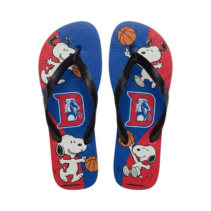 Cartoon Beagle Basketball Flip Flops — Sport Fan Sandals | 30 Teams Available - Custom Fan Apparel Image 8