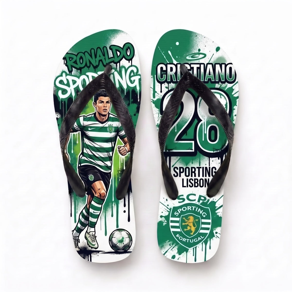Portugal No.7 Football Legend Flip Flops — Special Edition Summer Beach Soccer Fan Sandals - Custom Fan Apparel Image 6