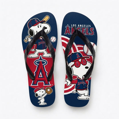 Cartoon Beagle Baseball Flip Flops — Sport Fan Sandals | 30 Teams Available - Custom Fan Apparel Image 15
