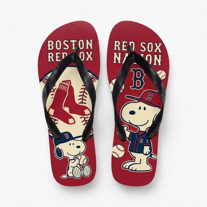 Cartoon Beagle Baseball Flip Flops — Sport Fan Sandals | 30 Teams Available - Custom Fan Apparel Image 7