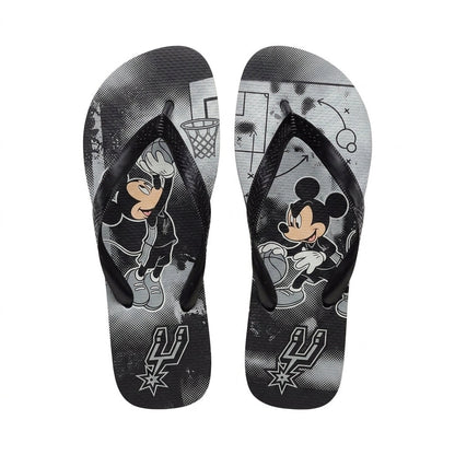 Cartoon Mouse Basketball Flip Flops — Sport Fan Sandals | 30 Teams Available