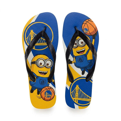 Cartoon Yellow Character Basketball Flip Flops — Sport Fan Sandals | 30 Teams Available