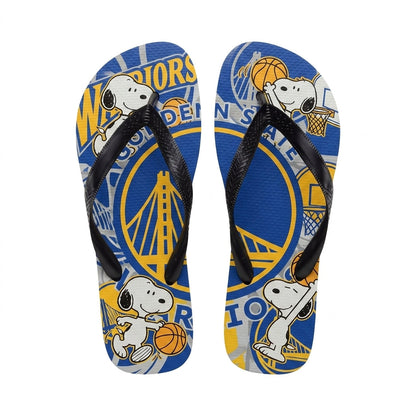 Cartoon Beagle Basketball Flip Flops — Sport Fan Sandals | 30 Teams Available