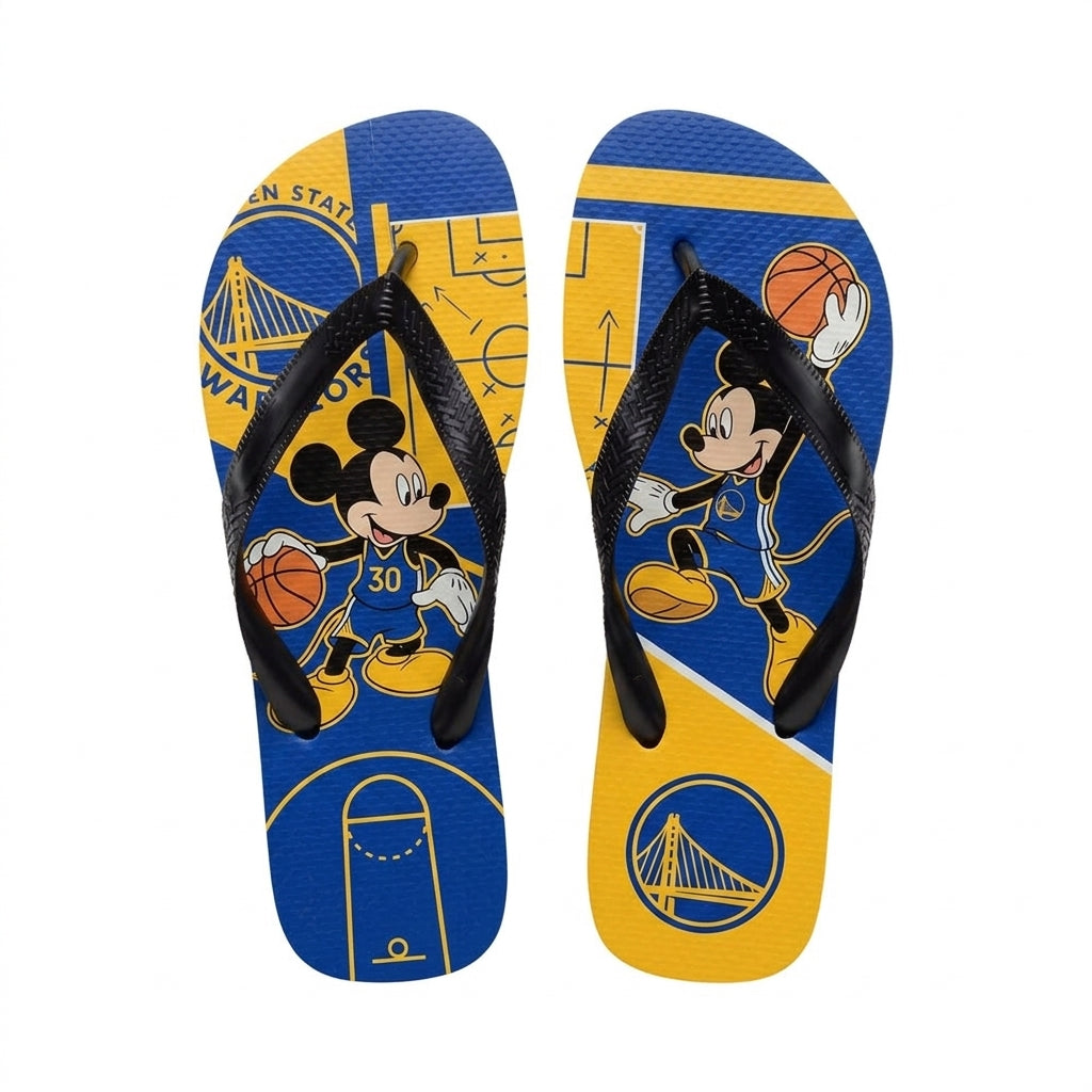 Cartoon Mouse Basketball Flip Flops — Sport Fan Sandals | 30 Teams Available