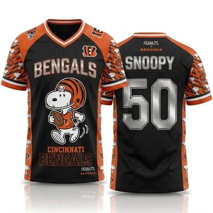32 Teams Available | Cartoon Beagle Football Jersey — Sport Fan Shirt