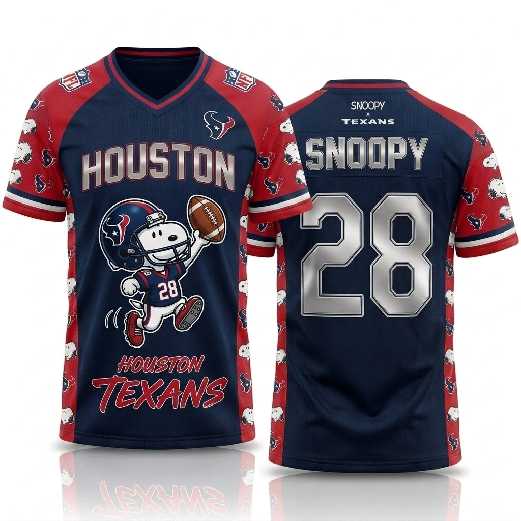 32 Teams Available | Cartoon Beagle Football Jersey — Sport Fan Shirt