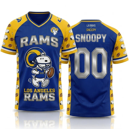 32 Teams Available | Cartoon Beagle Football Jersey — Sport Fan Shirt