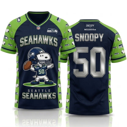 32 Teams Available | Cartoon Beagle Football Jersey — Sport Fan Shirt
