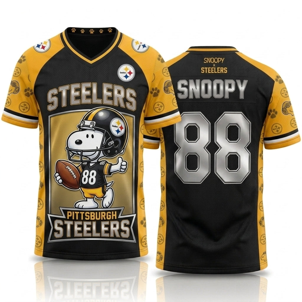 32 Teams Available | Cartoon Beagle Football Jersey — Sport Fan Shirt